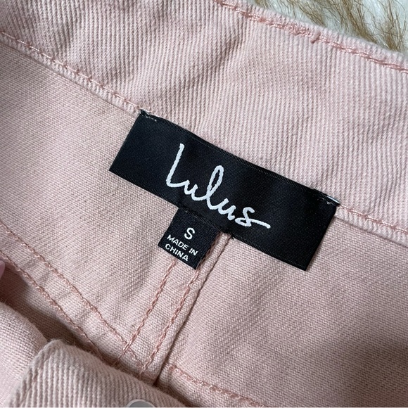 Lulus Nico blush pink denim mini skirt. NWOT - Picture 8 of 8